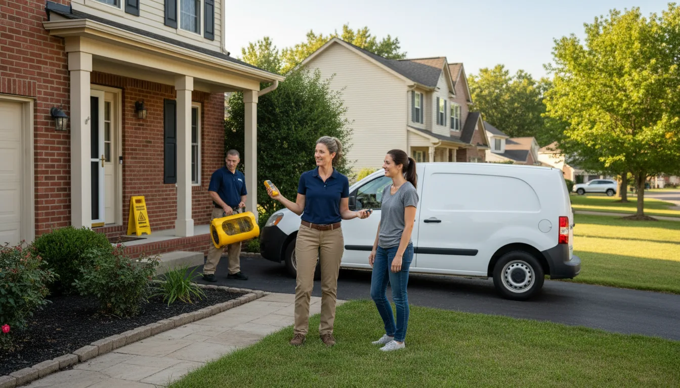 Residential water damage restoration in Plano, IL
